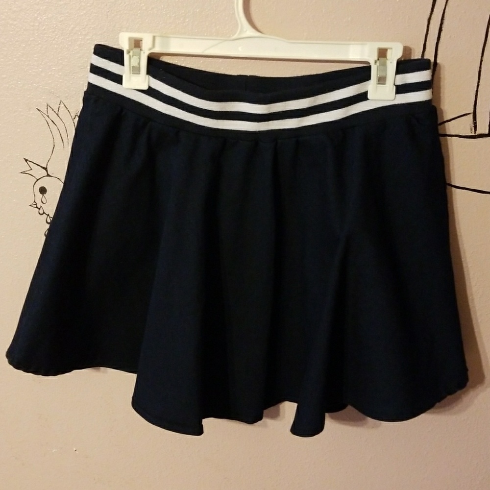 Navy blue high waisted  school skirt